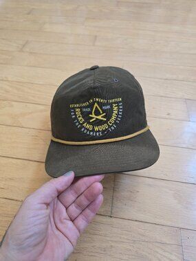 Rocks & Wood Company | Olive Green Gorpcore Rope Snapback Hat